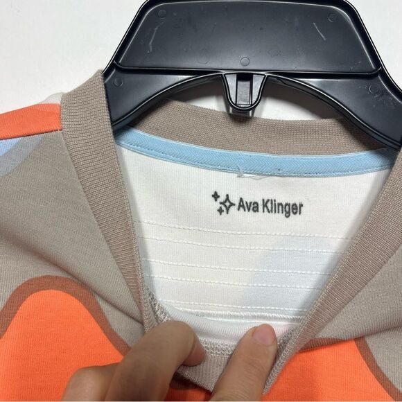 Marimekko x Adidas Allover Print Cotton Sweatshirt in Light Blue Brown Combo S - Picture 7 of 12